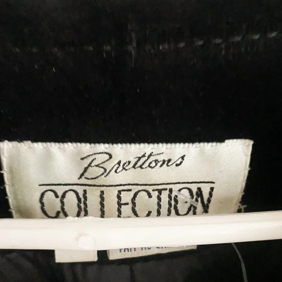 Vintage  Brettons Collection 60s Style Black Suede Front Zipper Sheath Dress 6 - Picture 3 of 4